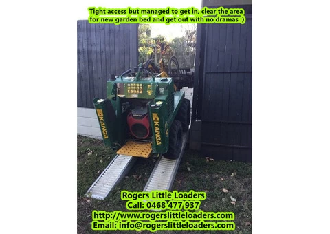 Tight Access Machinery Landscaping Services - Rogers Little Loaders. - 2/3