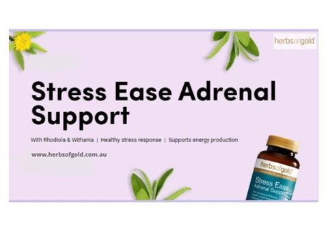 Herbs of Gold Stress Ease Adrenal Support Herbal Formula