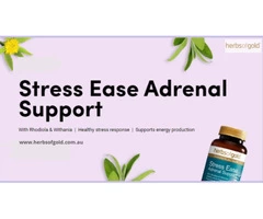 Herbs of Gold Stress Ease Adrenal Support Herbal Formula