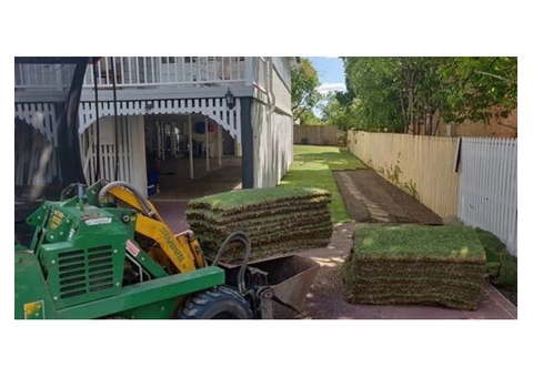 312 Square meter re-turfing Project on April 12 - Rogers Little Loaders. - 2/4