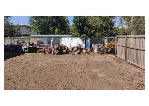 Backyard Clearing - Rogers Little Loaders. - 1/7
