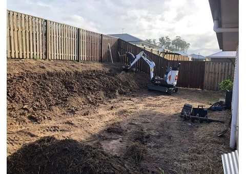 Removing and Reintalled Rock Retaining Wall - Rogers Little Loaders - 3/5