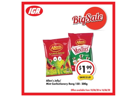 Grocery item For Sale IGA Ravenswood