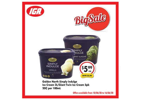 Grocery item For Sale IGA Ravenswood