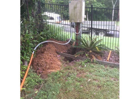 Trenching for electrical cable - Rogers Little Loaders. - 7/8