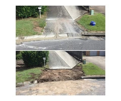 Concrete removal and driveway preparation - Rogers Little Loaders.
