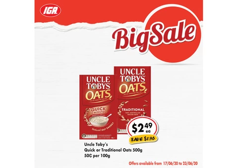 Grocery item For Sale IGA Ravenswood