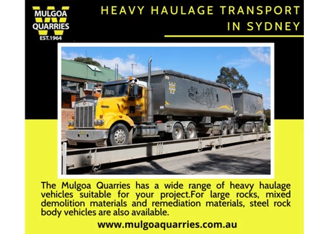Heavy Haulage Transport Sydney - Low Cost & On-Time