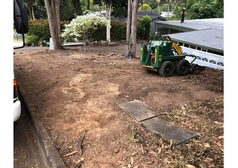 Mulching and turfing on June 14 at Fig Tree Pocket - 1/5