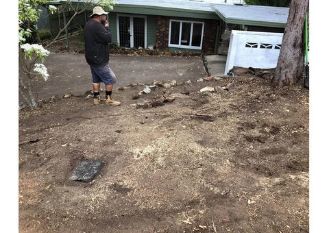Mulching and turfing on June 14 at Fig Tree Pocket - 2/5