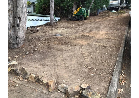 Mulching and turfing on June 14 at Fig Tree Pocket - 3/5