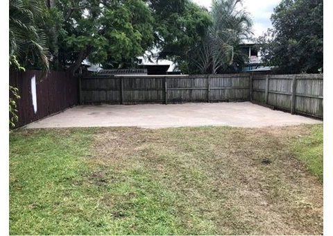 Concrete removal and Astro turf prep. on April 12 - Rogers Little Loaders.
