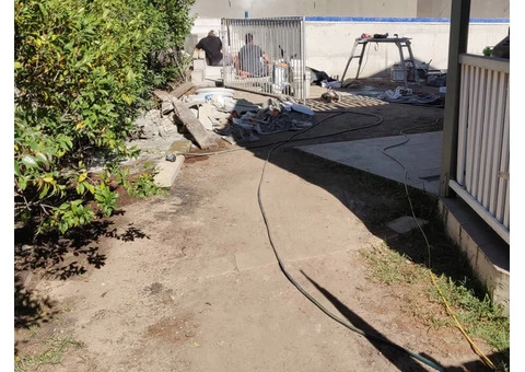 Empire Zoysia turfing on 24 June 2020 at Coorparoo, Queensland. - 1/7