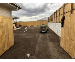 Re-turfing back yard on June 5 in Collingwood Park.