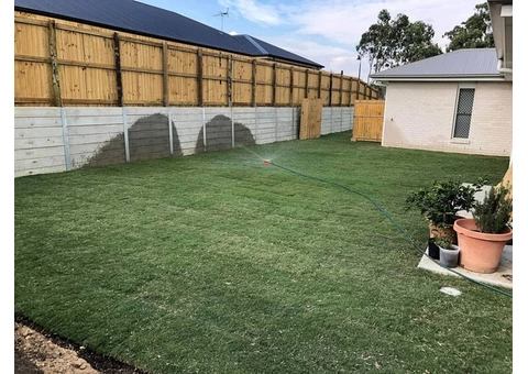 Re-turfing back yard on June 5 in Collingwood Park. - 6/6