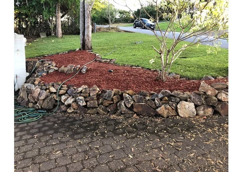 Mulching and turfing on June 14 at Fig Tree Pocket. - 5/5