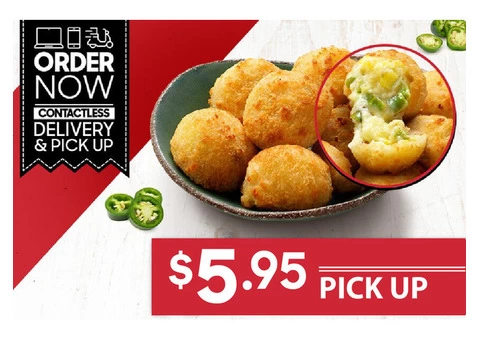 NEW Jalapeno Cheesy Bites 6 Pack For Sale Pizza Hut Orange