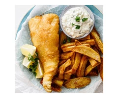 Fish & chips food @Carraway Pier Restaurant – 5% off