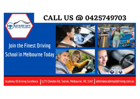 Join the Finest Driving School in Melbourne Today | Call @ 0425749703