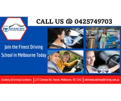 Join the Finest Driving School in Melbourne Today | Call @ 0425749703