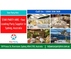 STAR PARTY HIRE –Your Leading Party Supplier in Sydney