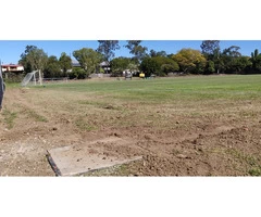 Soccer field lights electrical trenching. at Newmarket Football Soccer Club.