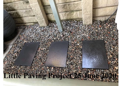 Little paving project on 24 June 2020 at Coorparoo, Queensland. - 1/5