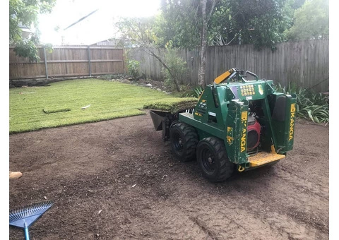 Re-Turfing project on 24 June in Oxley - Rogers Little Loaders - 5/6
