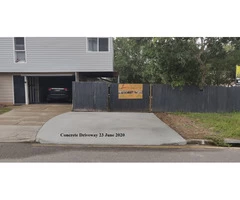 Concrete Driveway at Everton Park on 23 June 2020, QLD, Australia.