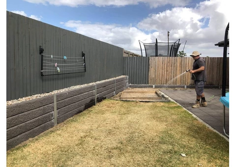 Concrete retaining wall on June 4 in Logan Reserve. - 2/5