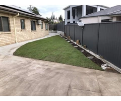 Fresh empire zoysia feels on June 14 in Slacks Creek, Queensland.