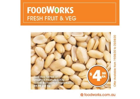 Salted or Unsalted Peanuts For Sale FoodWorks Clovelly