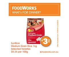 SunRice Mediuim Grain Rice For Sale FoodWorks Clovelly