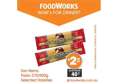 San Remo Pasta For Sale FoodWorks Clovelly