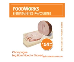 Champagne Leg Ham Sliced or Shaved For Sale FoodWorks Clovelly