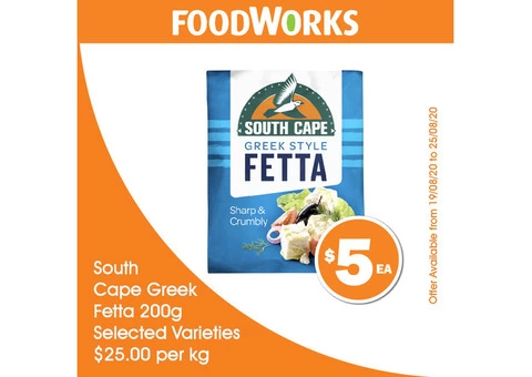 South Cape Greek FettaFor Sale FoodWorks Clovelly
